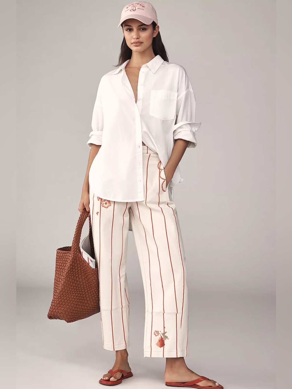 Anthropologie The Izzie Relaxed Pull-On Barrel Pants by Pilcro: Striped Edition - Picture 3 of 9